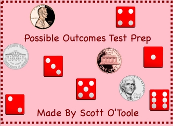 Preview of Possible Outcomes Smartboard Test Prep Math Lessons
