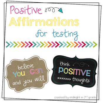 Preview of Positive Affirmations for Testing