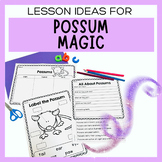 Possum Magic Worksheets | Australian Animal Writing Activi