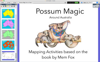 Preview of Possum Magic around Australia map - activinspire (PROMETHEAN)