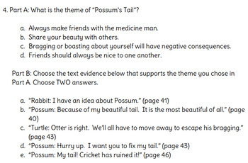 Possum S Tail Quiz By Ashley Hood Teachers Pay Teachers