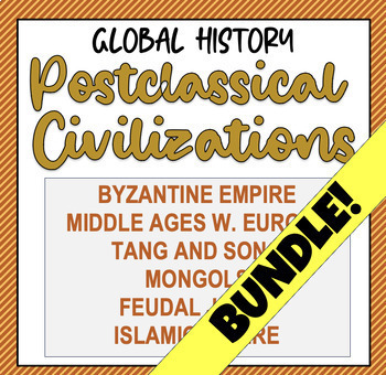 Preview of Post Classical Civilizations Bundle! World History - 6 units!