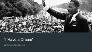 Preview of Post "I Have a Dream" Assessment--Narrative Speech Writing