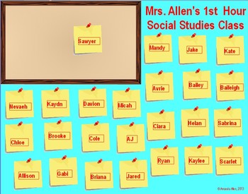 Preview of Post-It Note Student Selector System - Promethean Flipchart