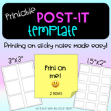 Post-It Note / sticky note Printing Templates!