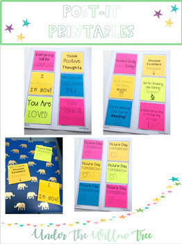 Post It / Sticky Notes Printables 3x3 and 1 5x2 Sizes Included
