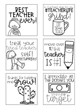 Post It Template for Teacher Gifts and Appreciation by Primary Scouts
