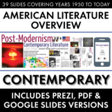 Post-Modernism, Contemporary American Literature Movement, from WW2 to Today