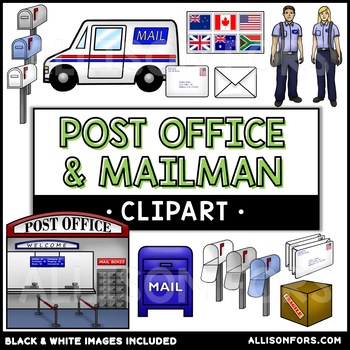 Post office clipart - stamps mail clip art postal postage vintage letters