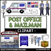 Post Office and Mail Carrier Clip Art