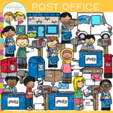 Kids Mail Delivery and Package Delivery Post Office Clip Art