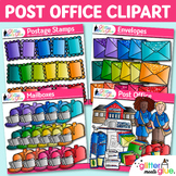 Post Office Clipart Bundle: Mailbox, Stamp, Envelope Clip 