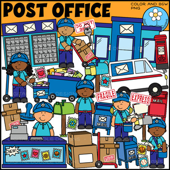 Preview of Post Office Clipart - Community Helpers