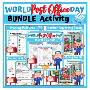 Preview of Post Office Day BUNDLE Activities / Printable Worksheets For Kids