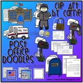 Post Office Doodles (BW and Color PNG images)