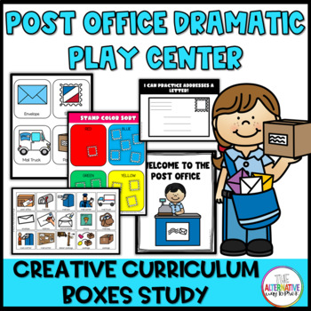 Preview of Post Office Dramatic Play Center Boxes Study Curriculum Creative