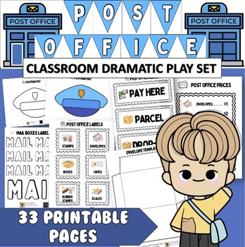 Preview of Post Office Dramatic Play Printable Set