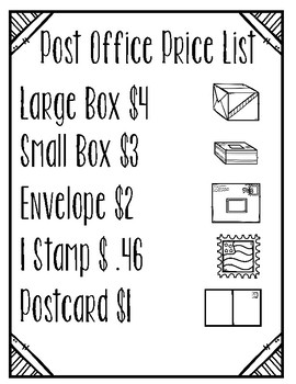 Post Office Dramatic Play Printables By Constance Schmidt Tpt