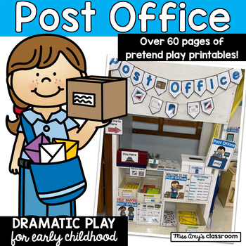 Preview of Post Office Dramatic Play Printables- Preschool Pretend Play, Social Skills, SEL