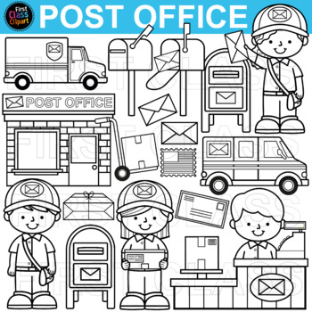 Post Office Kids Clip Art by First Class Clipart | TPT
