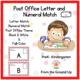 Post Office Letter Alphabet Numeral Match Fine Motor Mats-