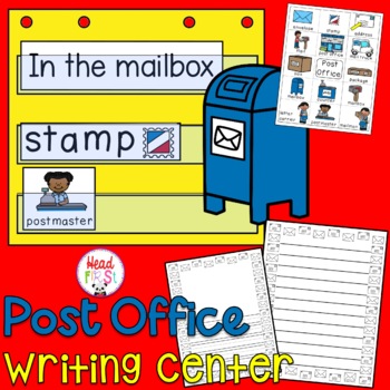 Post Office Mail Vocabulary Words and Picture Cards for Writing Center ESL