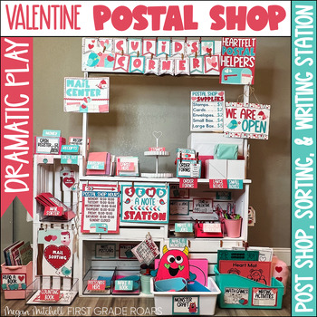 Preview of Post Office Valentine's Day Mail Center Dramatic Play Center Activities & Games