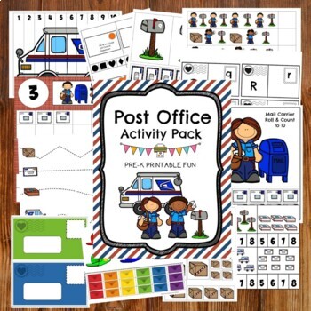 Preschool Post Office Activities by Pre-K Printable Fun | TpT