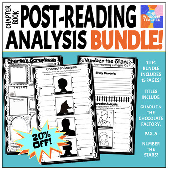 Preview of Post-Reading BUNDLE of Pax, Charlie, & Number the Stars - Winsome Teacher