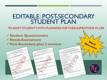 Preview of Post-Secondary Plan for Students