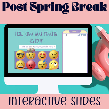 Preview of Post Spring Break | Interactive Vibe Check for Secondary