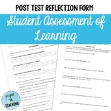 Post-Test Reflection for Student Assessment of Learning