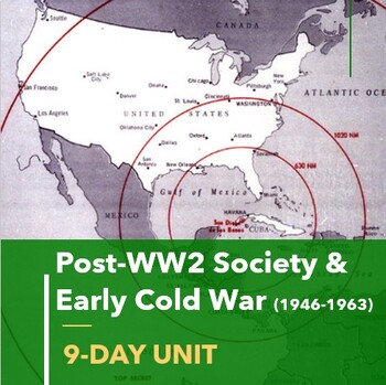 Preview of Post WWII & 1950s Cold War Unit | 9-Day Bundle: Lessons, Review Activity, Test
