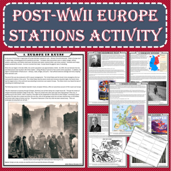 Preview of Post-WWII Europe Primary Source Stations Activity (PDF and Google Docs)