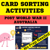 Post World War 2 Australia History Card Sorting Activity -