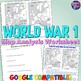 World War I Map Analysis Worksheet by Students of History | TpT