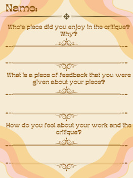 Preview of Post-critique Questionaire