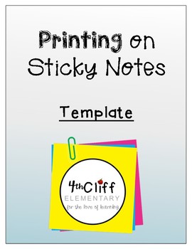 Preview of Post-it Printing Template
