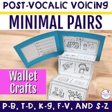 Post-vocalic Voicing Minimal Pairs Wallet Crafts for P-B, 