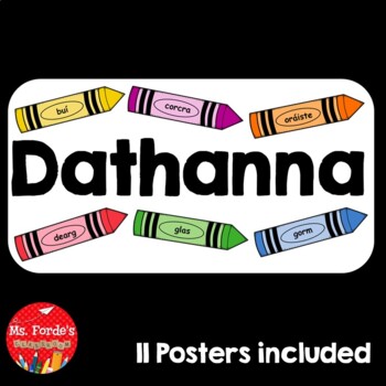Preview of Póstaeir Dathanna (Colours in Irish)