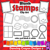 Postage Stamps Clip Art Bundle - Blank Templates and Overlays