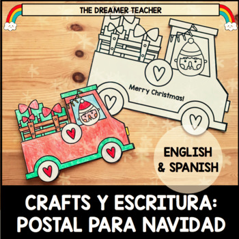 Preview of Postal y Escritura para Navidad | Inglés y Español | Distance Learning