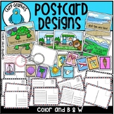 Postcard Designs Clip Art Set