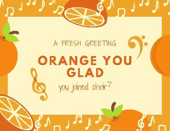 Preview of Postcard: Orange You Glad You Joined Choir?