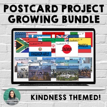 Preview of Postcard Project | Kindness Themed Informational Texts | GROWING BUNDLE