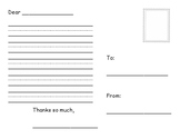 Postcard Writing Template for Primary Grades