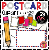 Postcard and Stamps Clipart