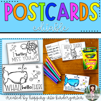Postcards to students - Distance Learning - Freebie