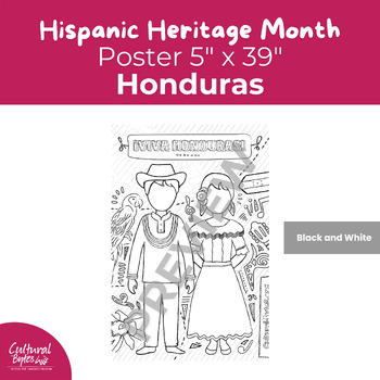 Preview of Poster 27.5" x 39" - Black and White - Honduras - Typical Costume