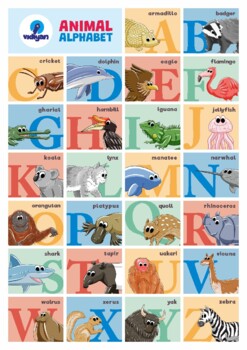 Animal Alphabet Poster